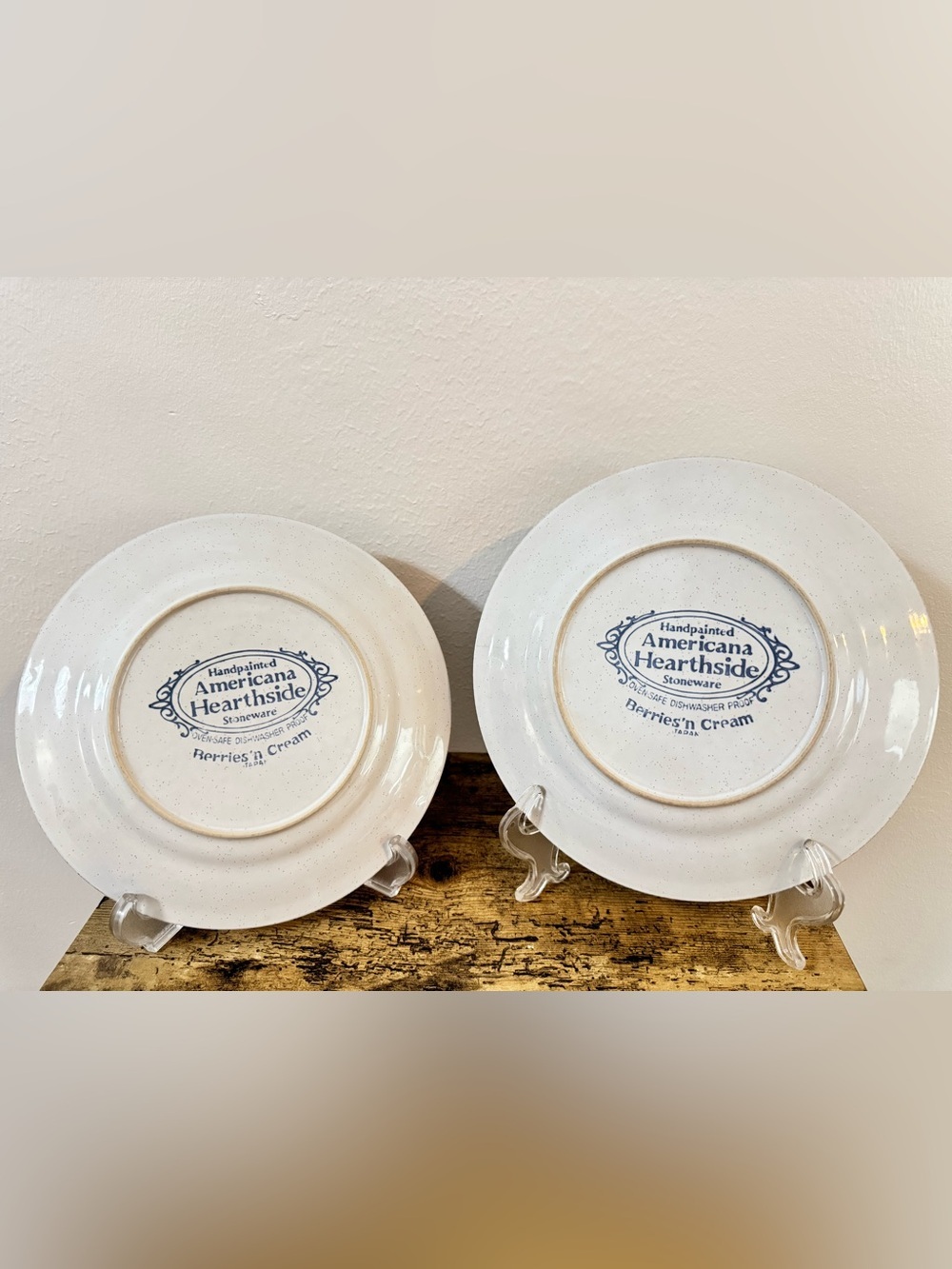 Americana Hearthside “Berries ’n Cream” Handpainted Stoneware | Set of 2 - Picture 11 of 11
